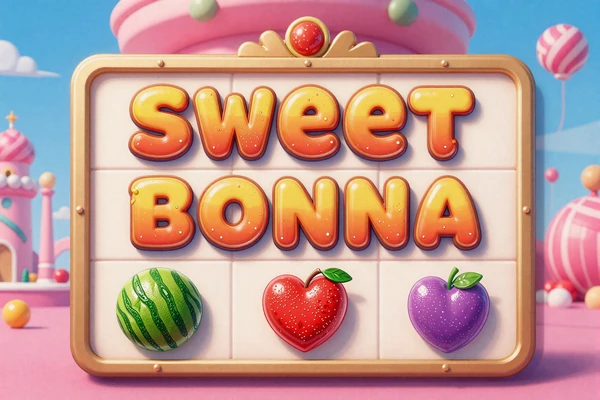 Sweet Bonanza Slot Thumbnail mit bunten Fr&uuml;chten und S&uuml;&szlig;igkeiten
